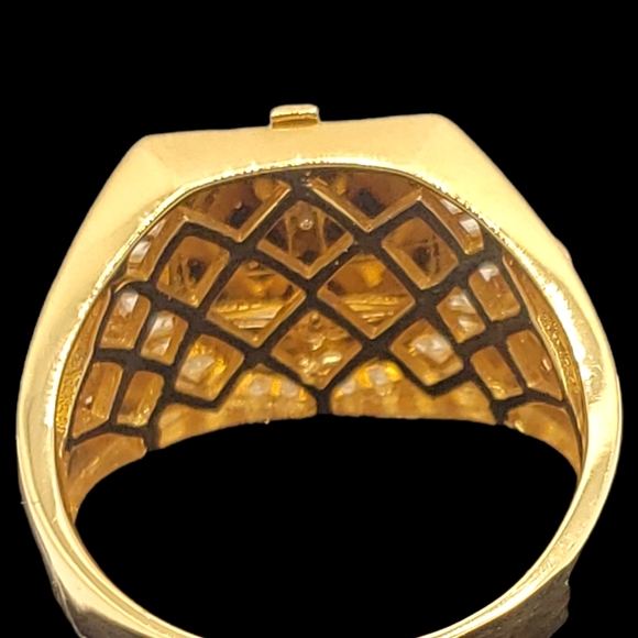 Mens jewelry gold 14kt solid rings size 11.5 - Picture 6 of 9